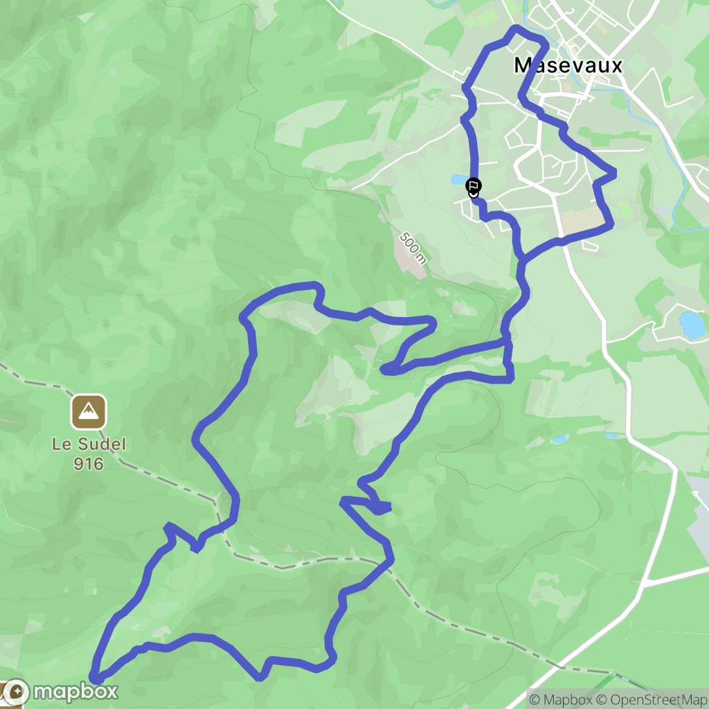 Masevaux : carte du parcours de randonnée - France