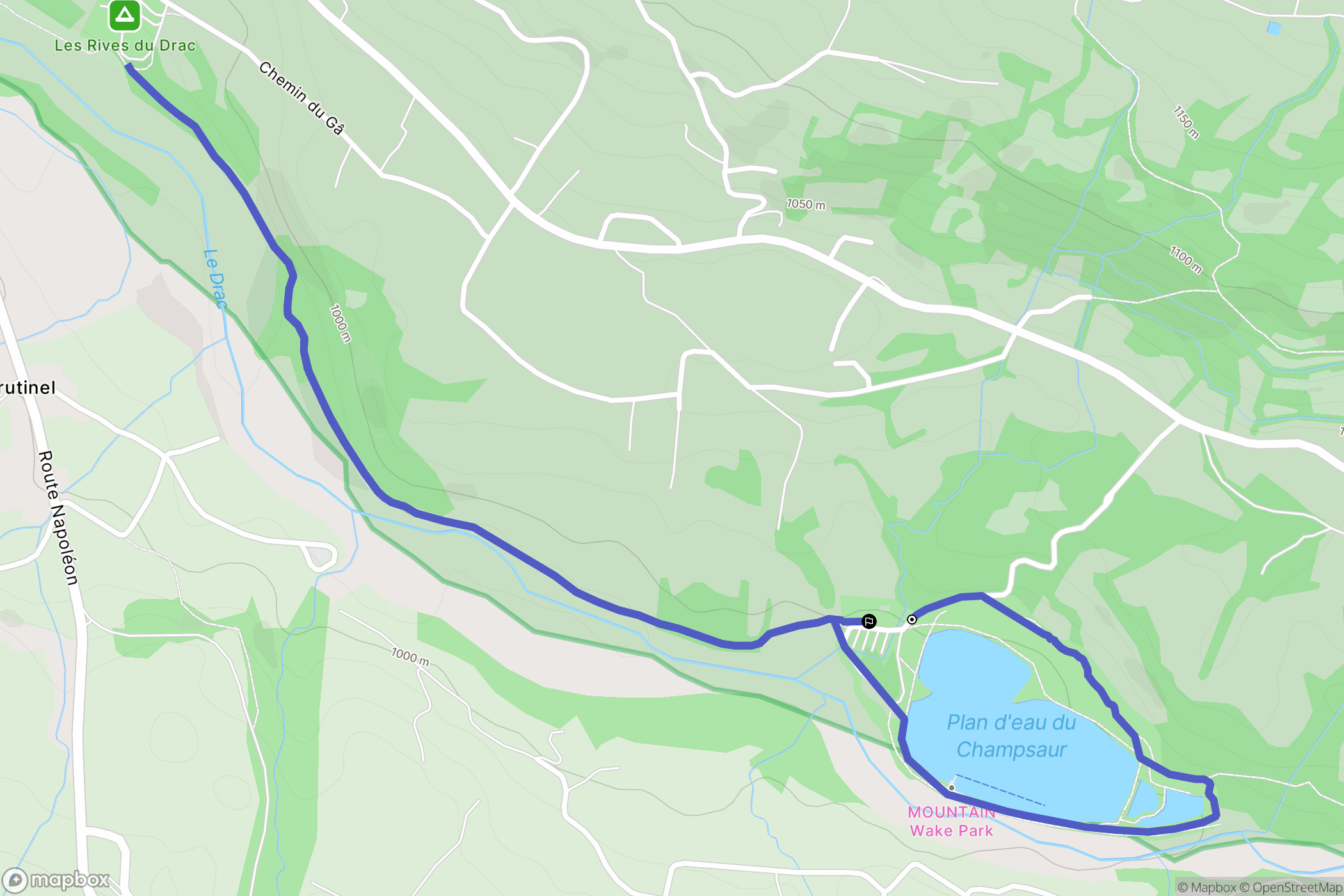 Saint-Julien-en-Champsaur : carte du parcours de randonnée - France