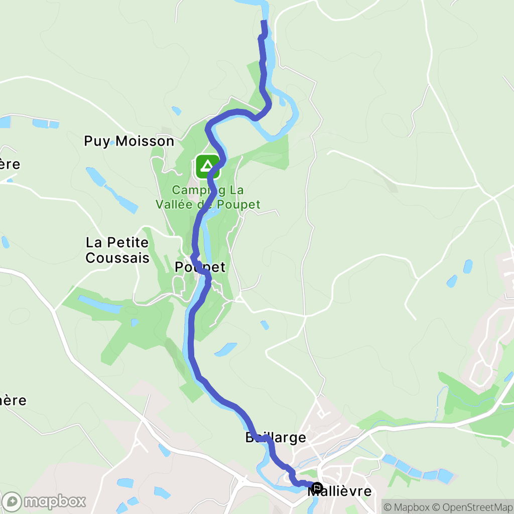 Mallièvre : carte du parcours de randonnée - France