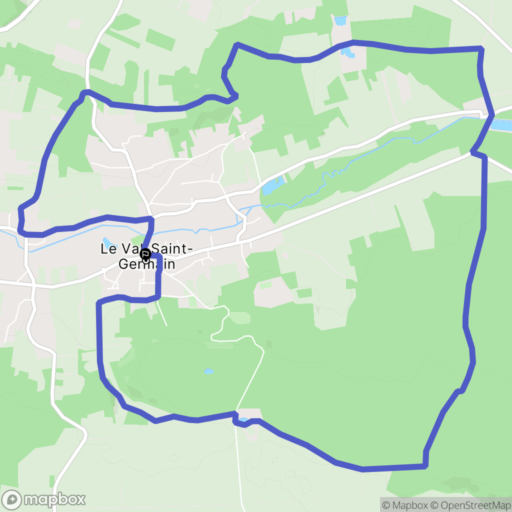 Le Val-Saint-Germain : carte du parcours de randonnée - France