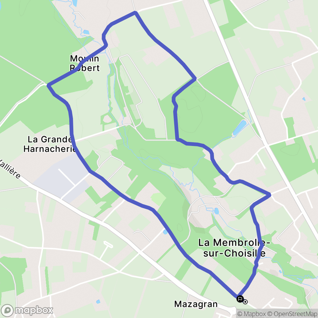 La Membrolle-sur-Choisille : carte du parcours de randonnée - France