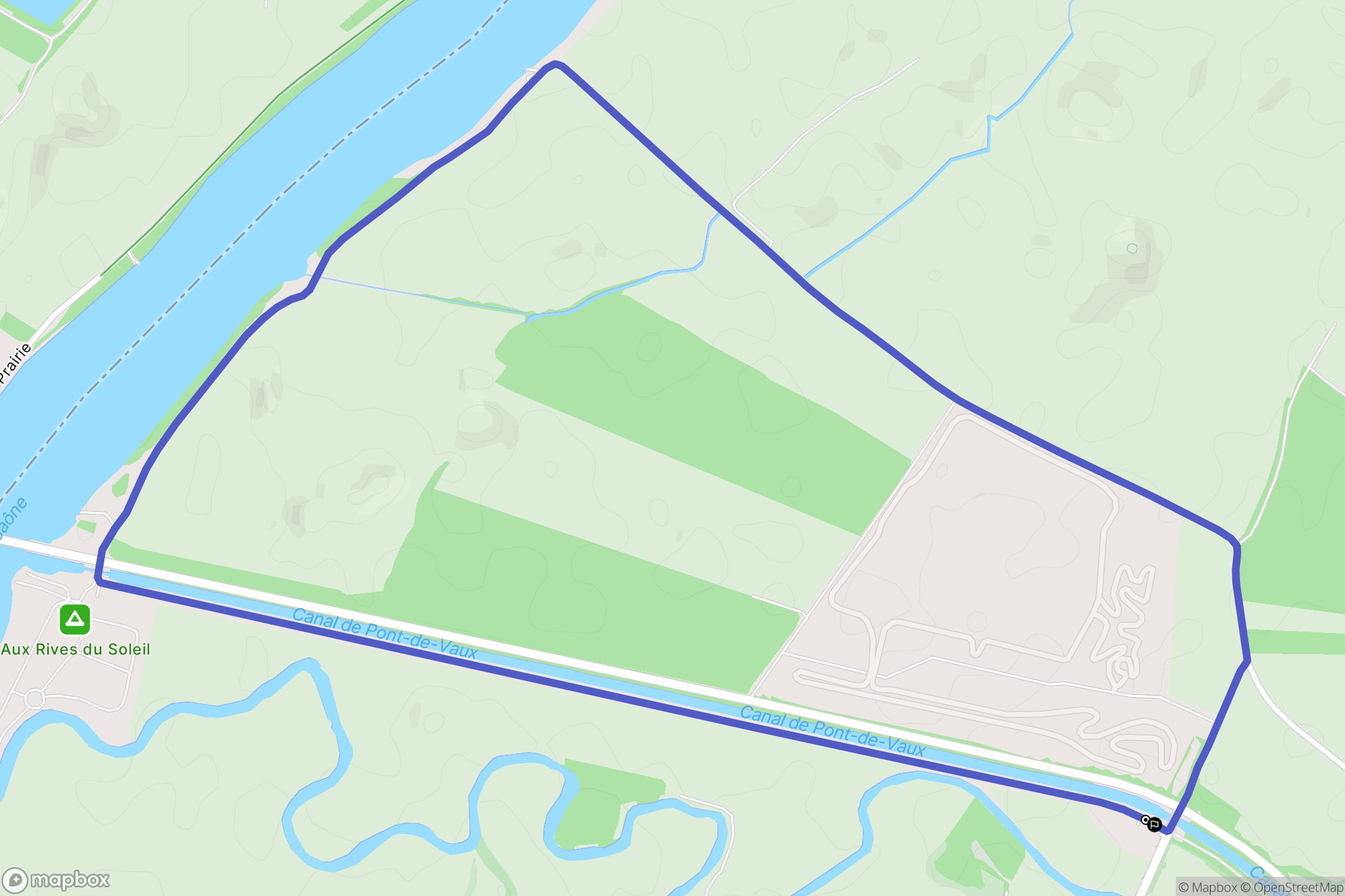 Pont-de-Vaux : carte du parcours de randonnée - France