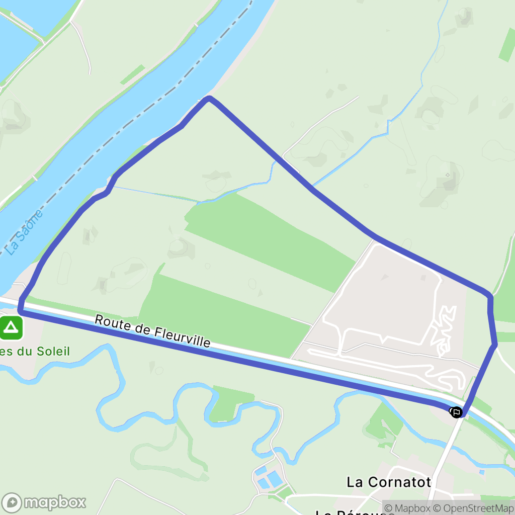 Pont-de-Vaux : carte du parcours de randonnée - France