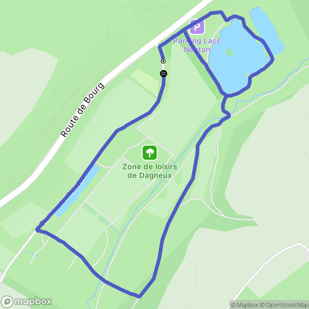 Dagneux : carte du parcours de randonnée - France