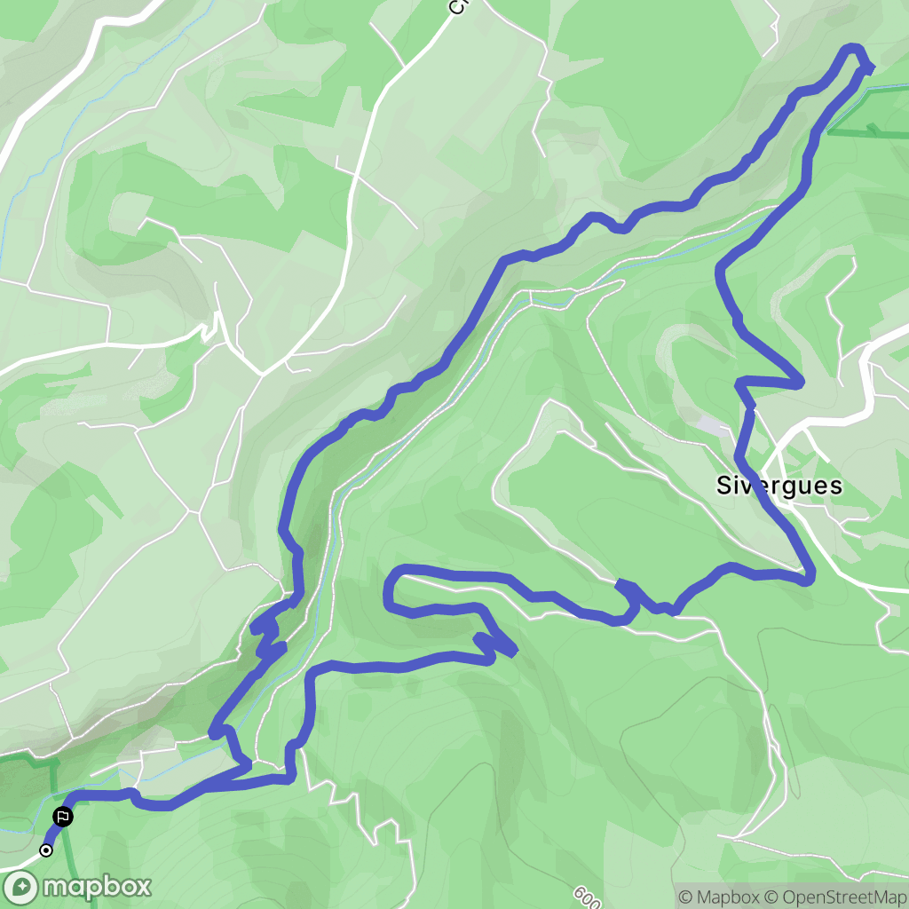 Buoux : carte du parcours de randonnée - France
