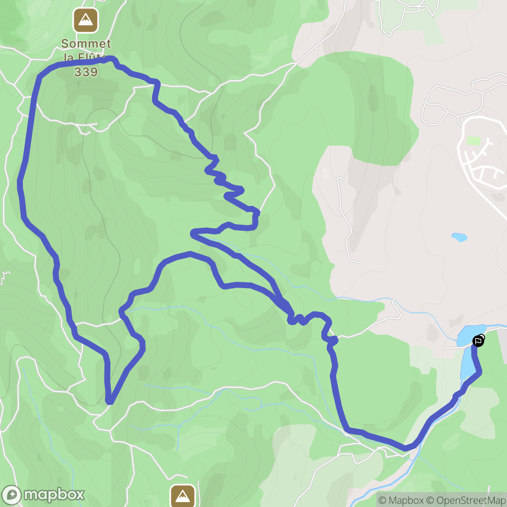 Roquebrune sur Argens : carte du parcours de randonnée - France