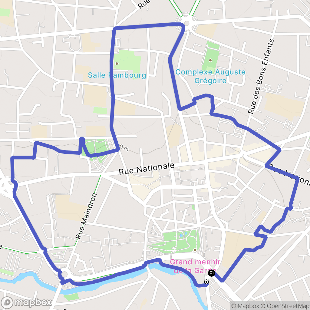 Cholet : carte du parcours de randonnée - France
