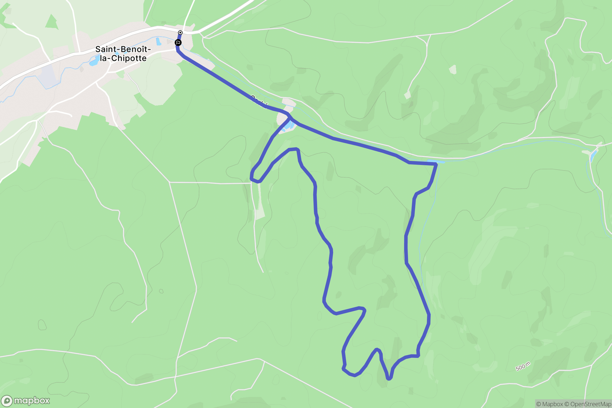 Saint-Benoît-la-Chipotte: routekaart voor buitenactiviteiten - France