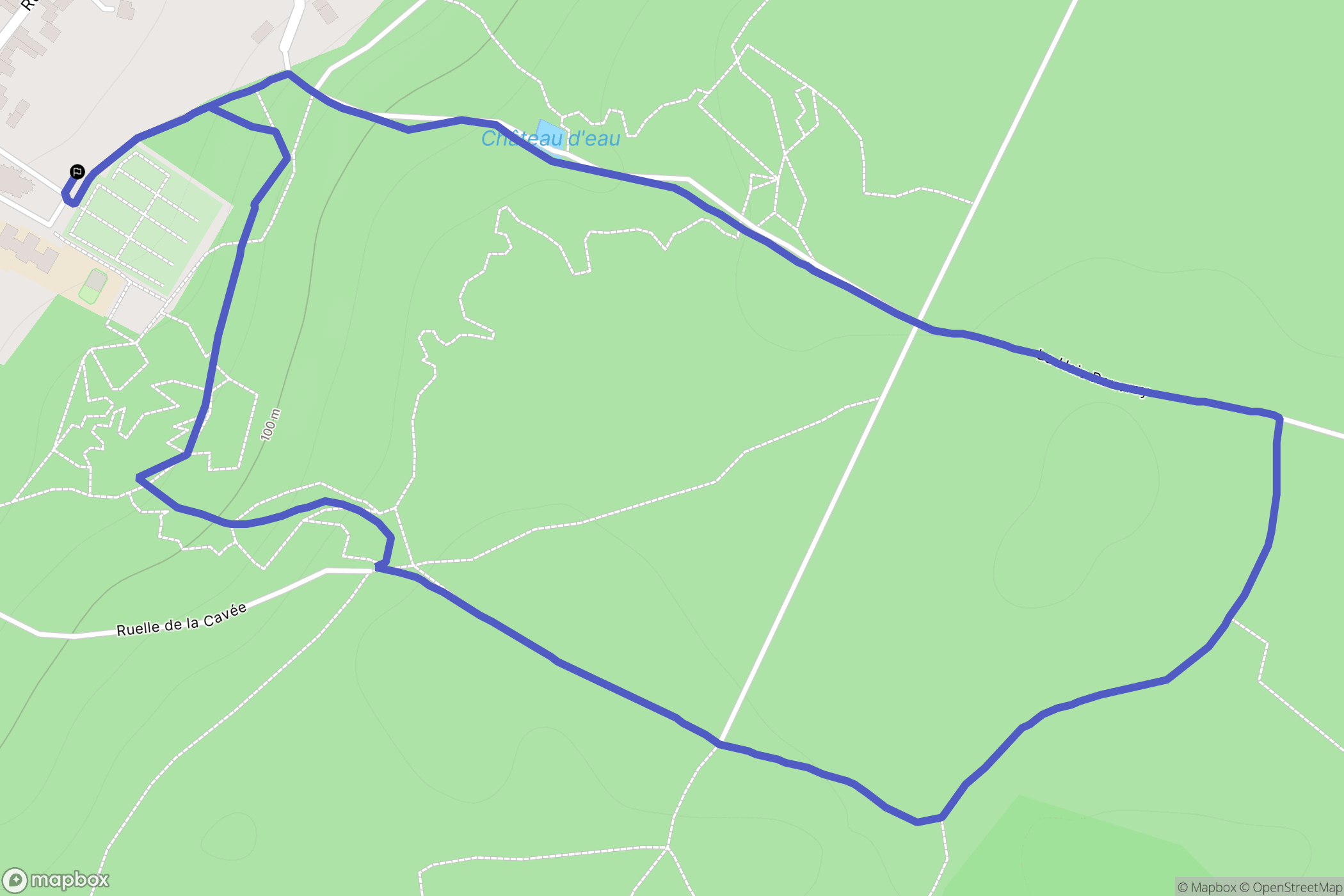 Saint-Sauveur : carte du parcours de randonnée - France