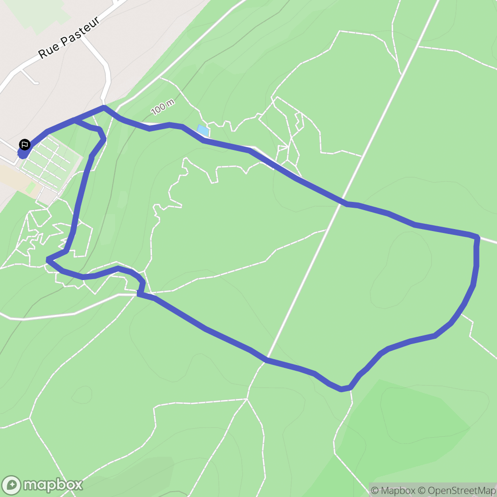 Saint-Sauveur : carte du parcours de randonnée - France