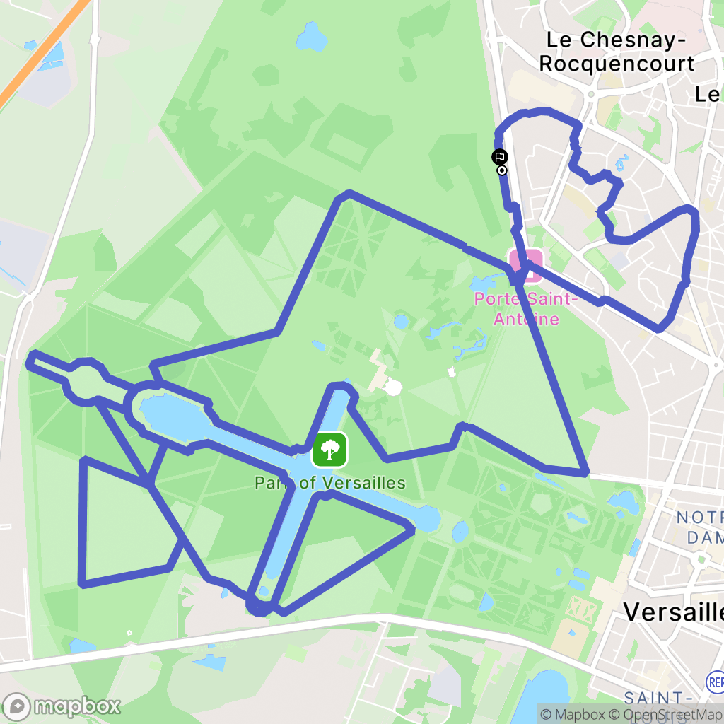 Le Chesnay-Rocquencourt : carte du parcours de randonnée - France