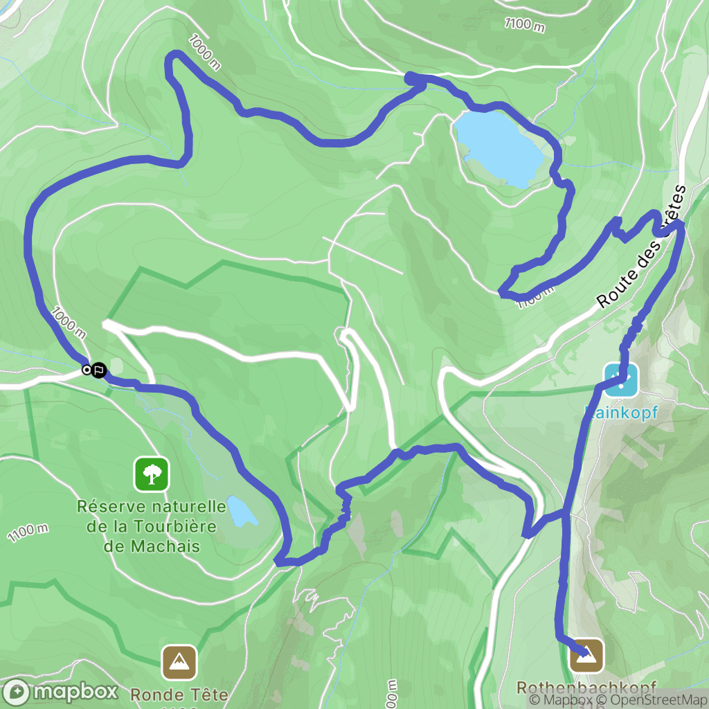 La Bresse : carte du parcours de randonnée - France
