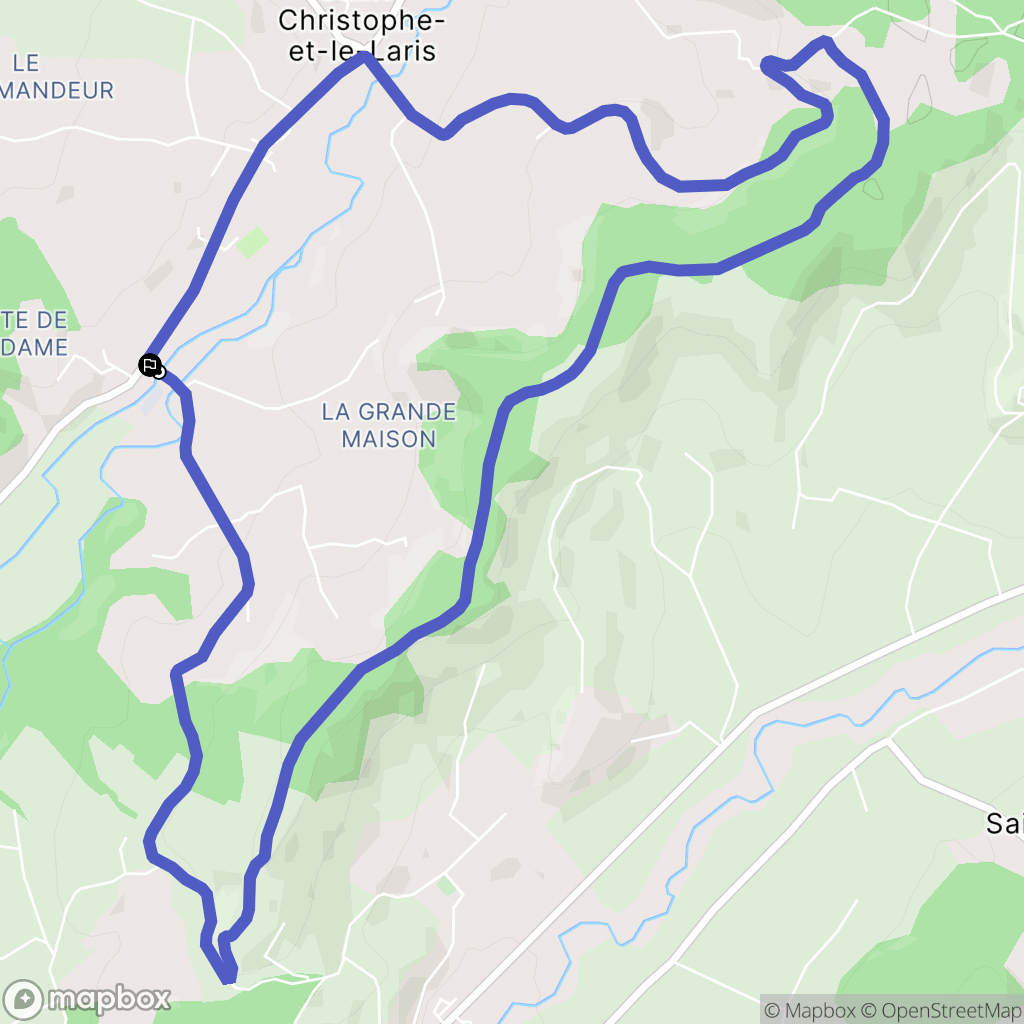 Montchenu : carte du parcours de randonnée - France
