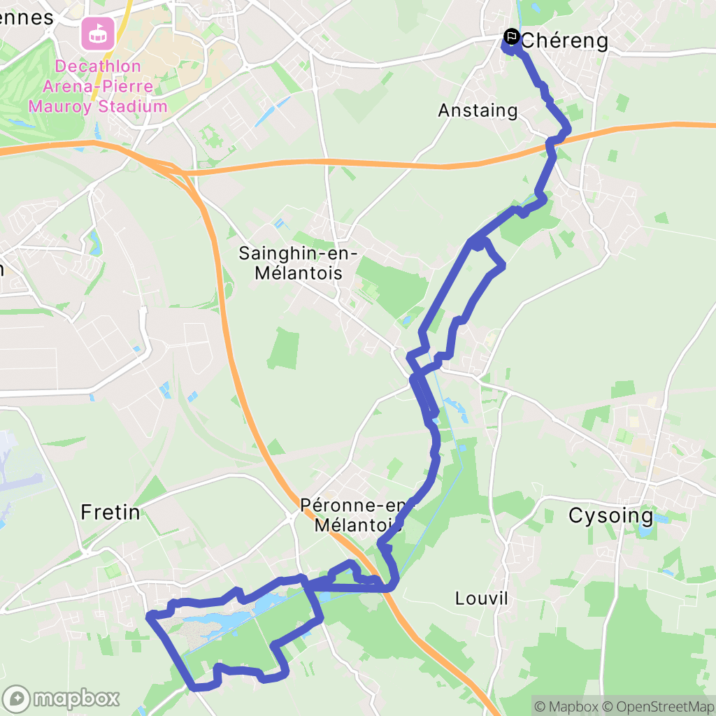 Tressin : carte du parcours de randonnée - France