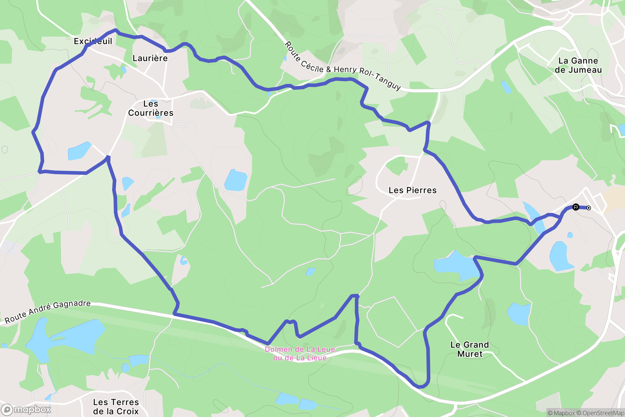 Ambazac : carte du parcours de randonnée - France