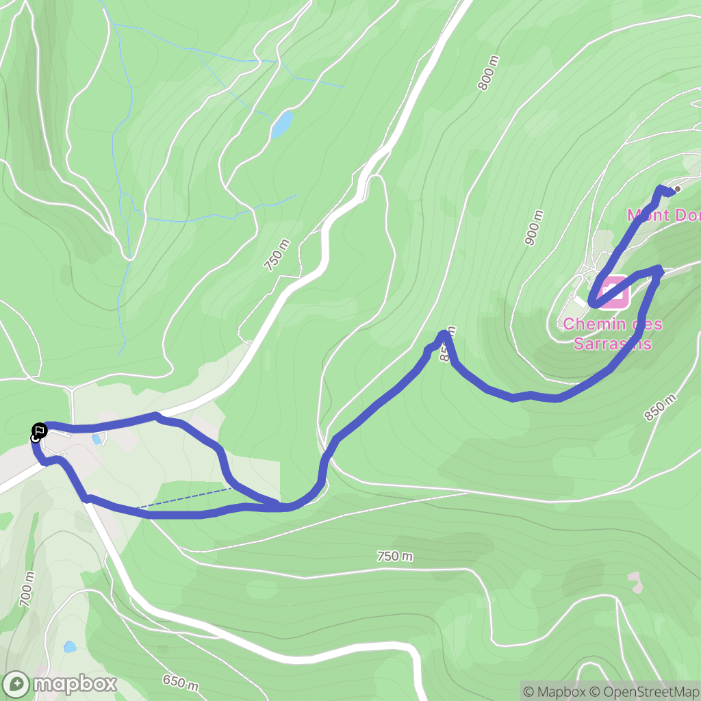 Grandfontaine : carte du parcours de randonnée - France