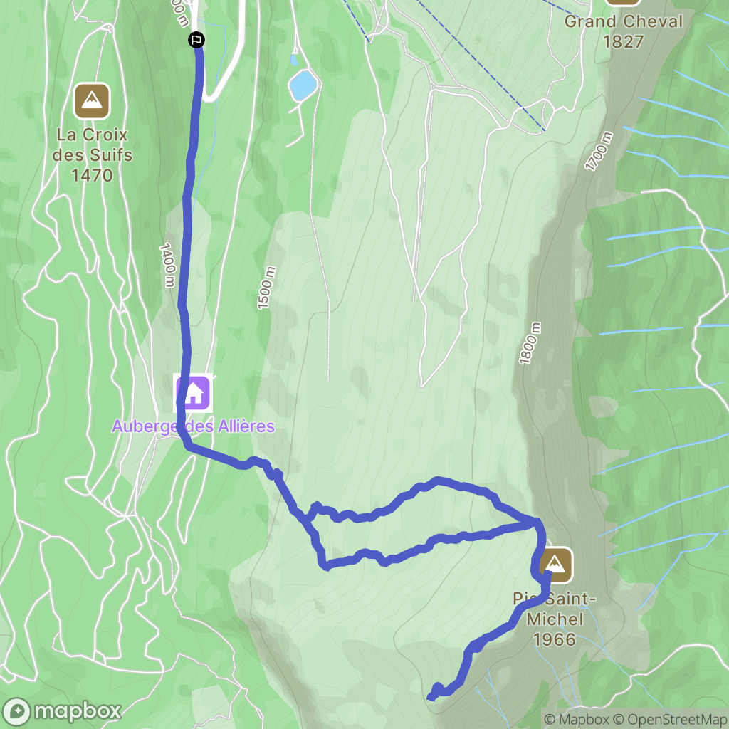 Lans-en-Vercors : carte du parcours de randonnée - France