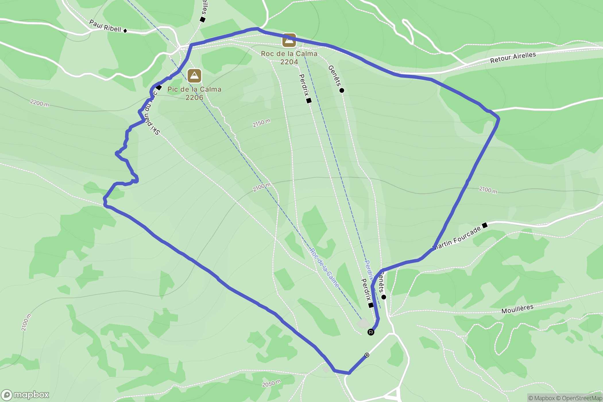 Font-Romeu-Odeillo-Via : carte du parcours de randonnée - France