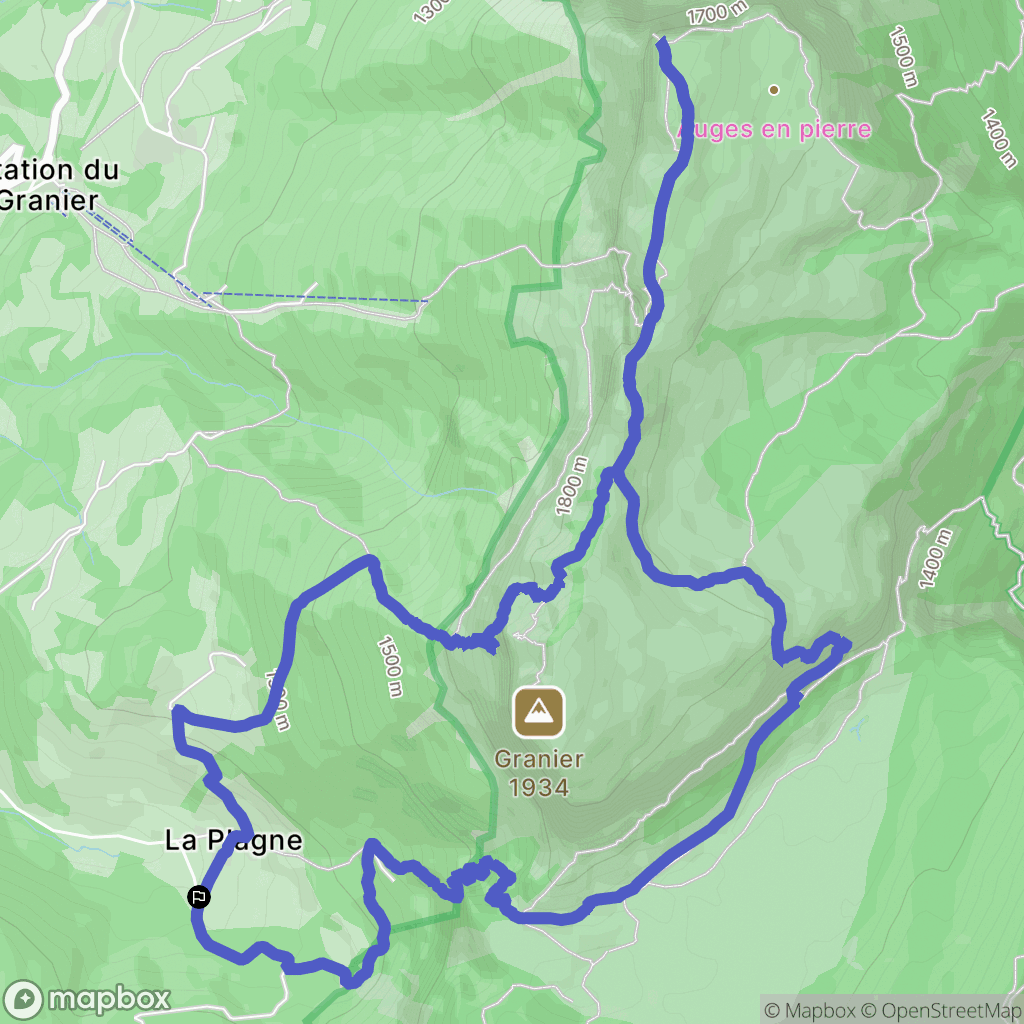 Entremont-le-Vieux : carte du parcours de randonnée - France