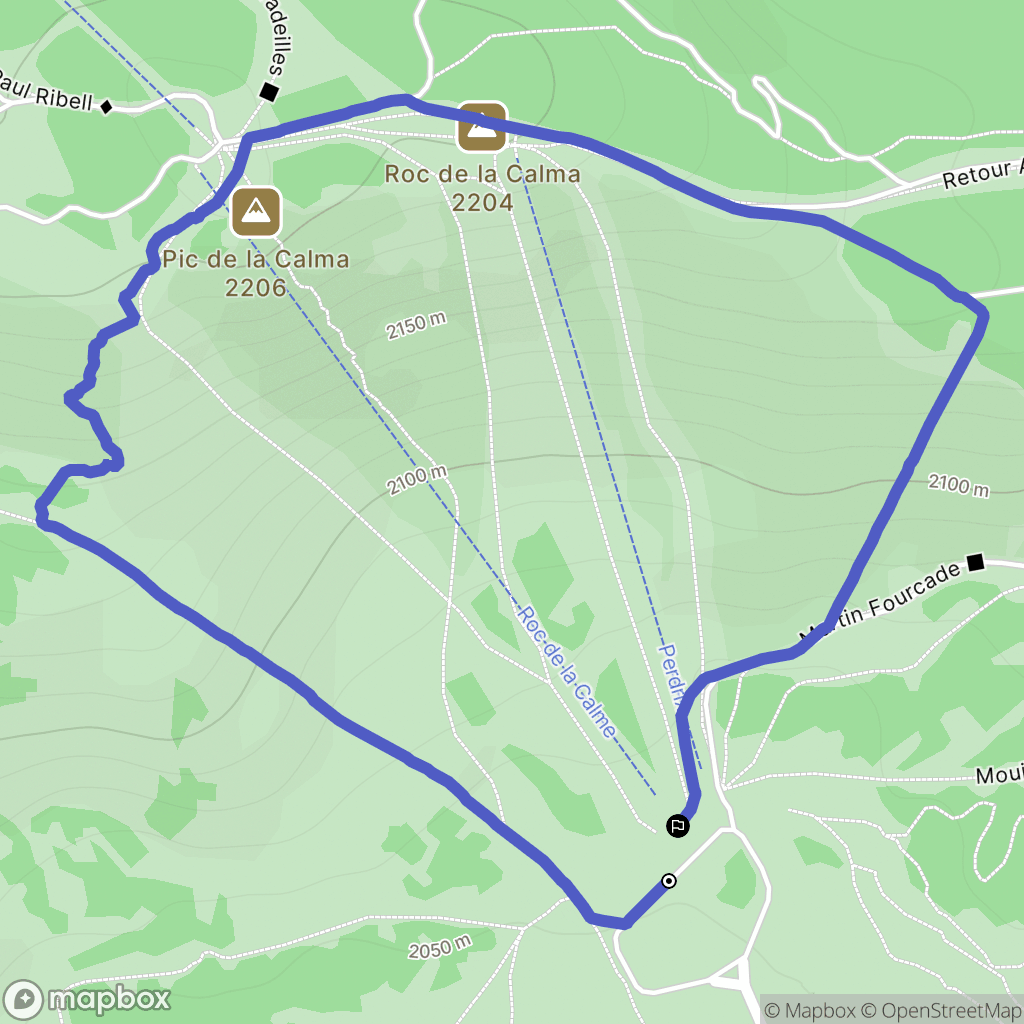 Font-Romeu-Odeillo-Via : carte du parcours de randonnée - France