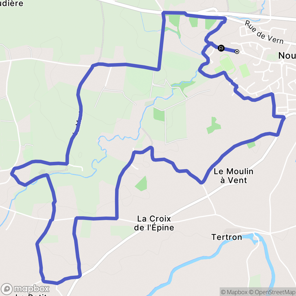 Nouvoitou : carte du parcours de randonnée - France