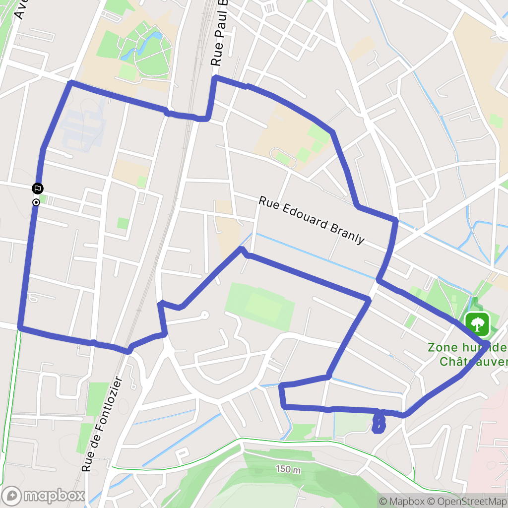 Valence : carte du parcours de randonnée - France