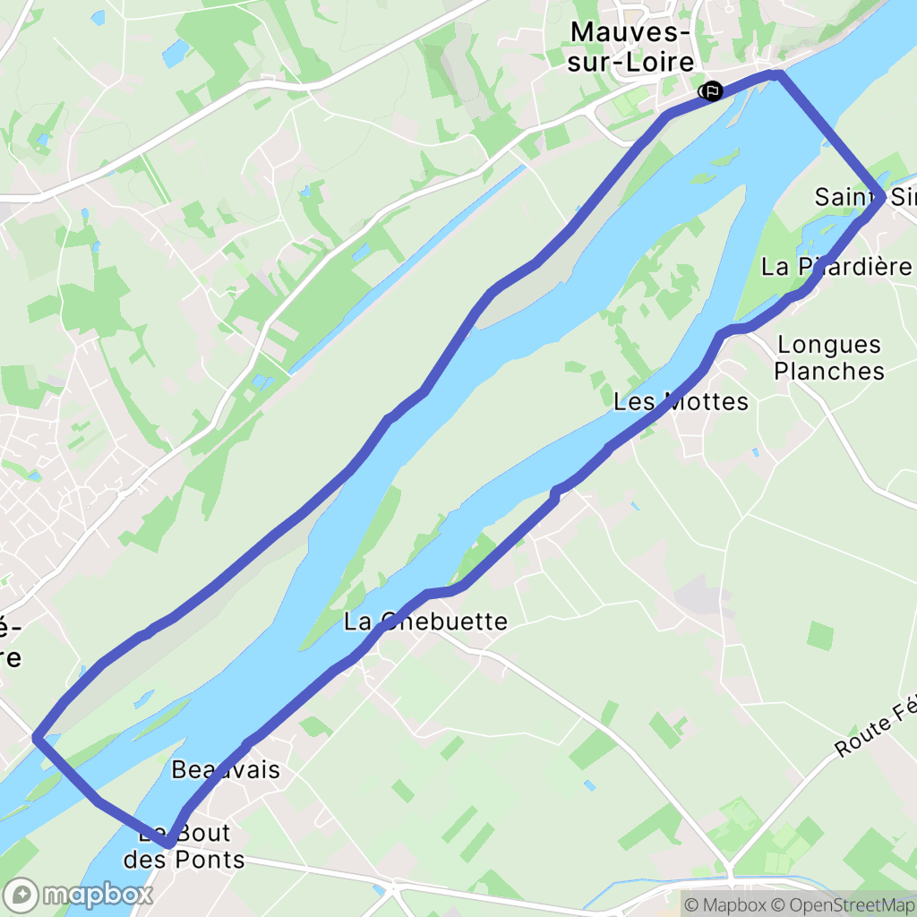 Mauves-sur-Loire : carte du parcours de randonnée - France