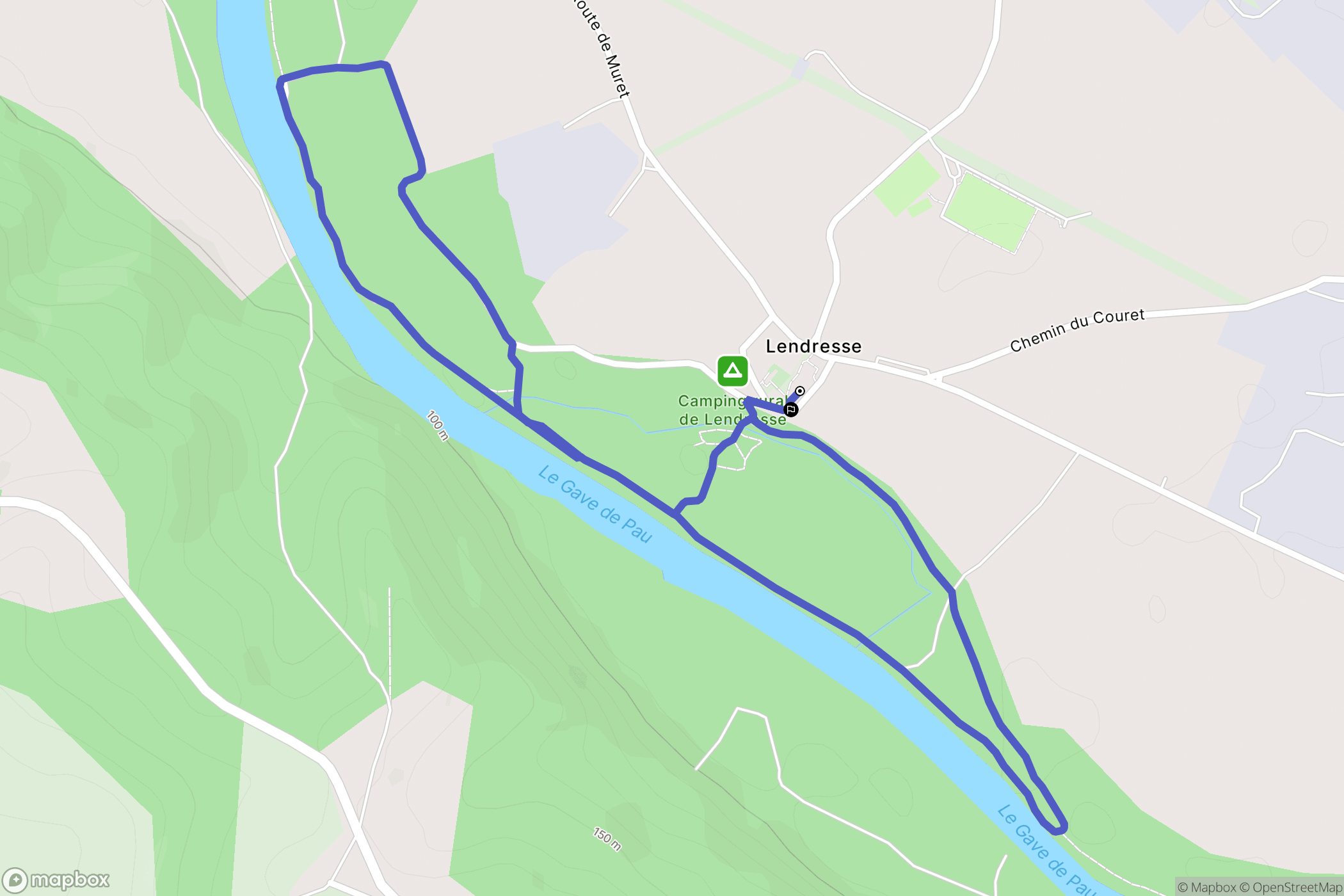 Mont : carte du parcours de randonnée - France