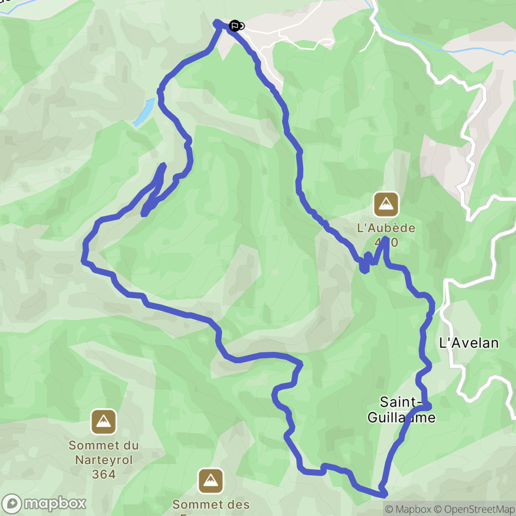 Collobrières : carte du parcours de randonnée - France
