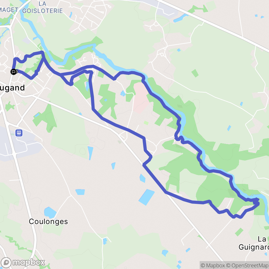 Cugand : carte du parcours de randonnée - France