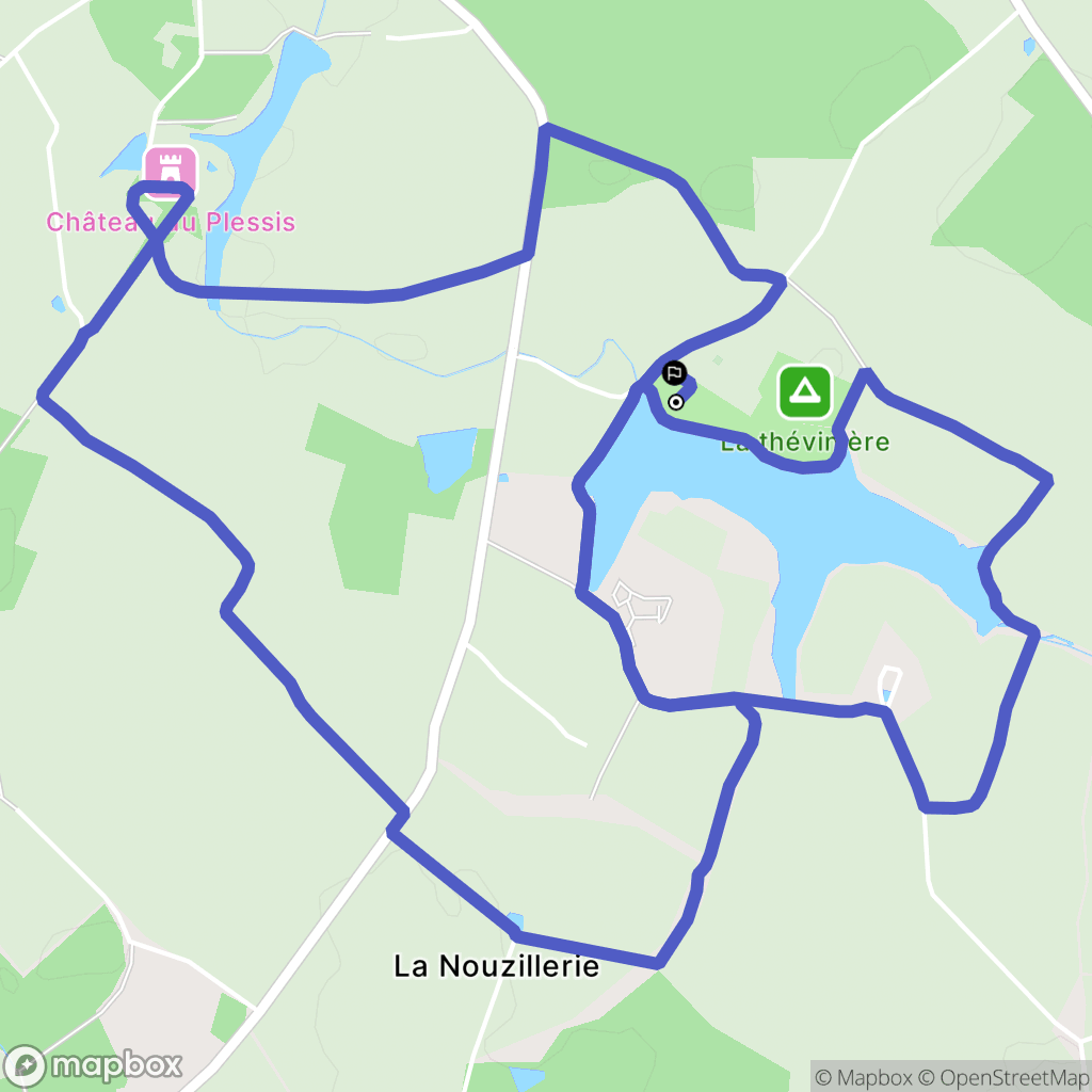 Beaupréau-en-Mauges : carte du parcours de randonnée - France