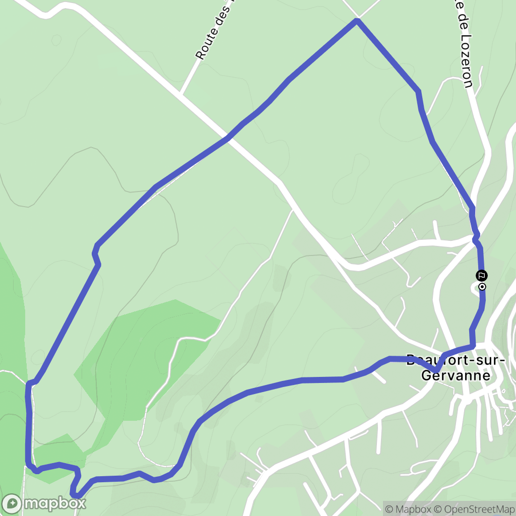 Beaufort-sur-Gervanne : carte du parcours de randonnée - France