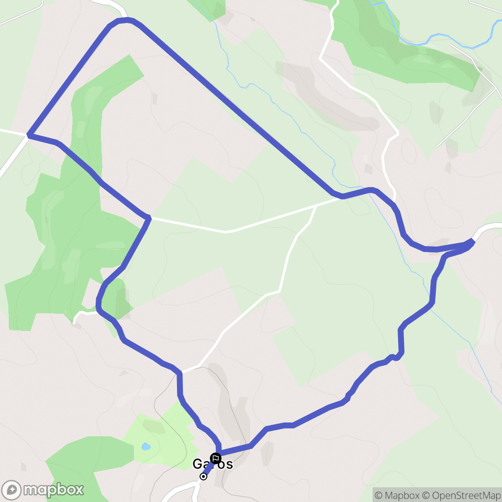 Garos : carte du parcours de randonnée - France
