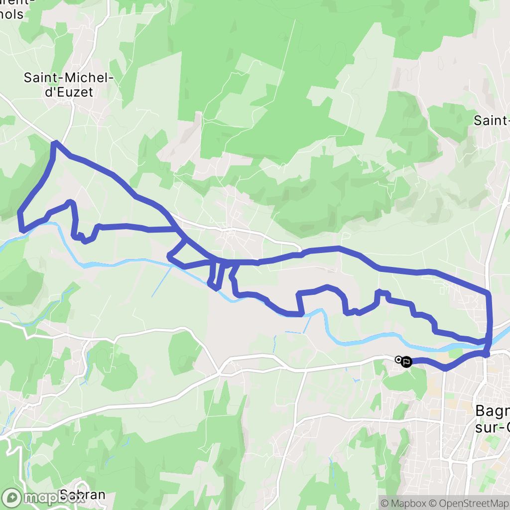 Bagnols-sur-Cèze : carte du parcours de randonnée - France