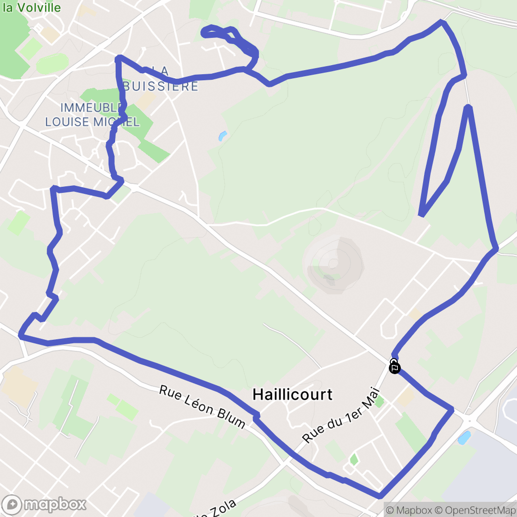Haillicourt : carte du parcours de randonnée - France