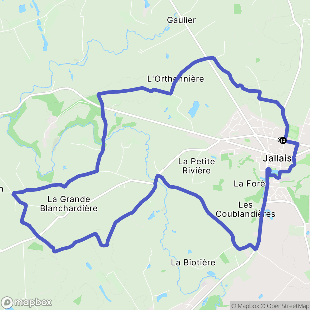 Beaupréau-en-Mauges : carte du parcours de randonnée - France