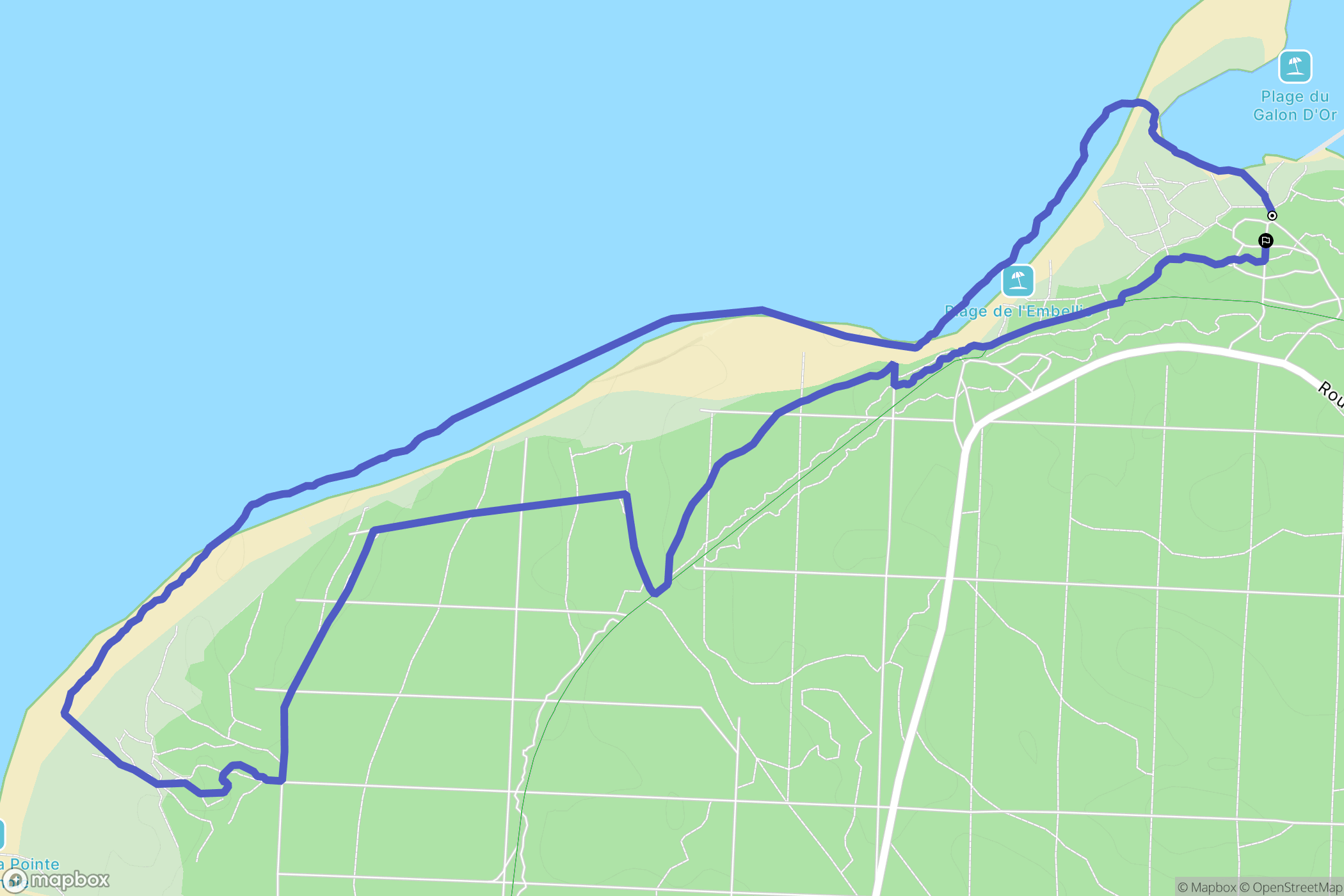 La Tremblade : carte du parcours de randonnée - France