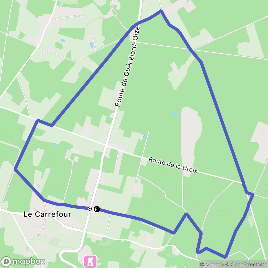 Parigné-le-Pôlin : carte du parcours de randonnée - France