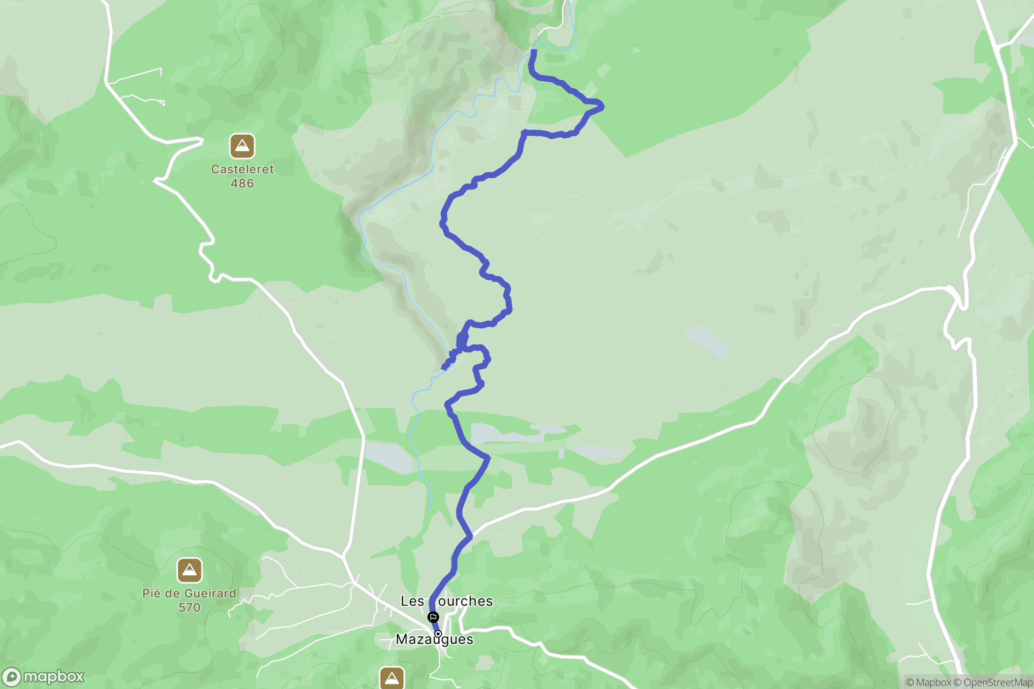 Mazaugues : carte du parcours de randonnée - France