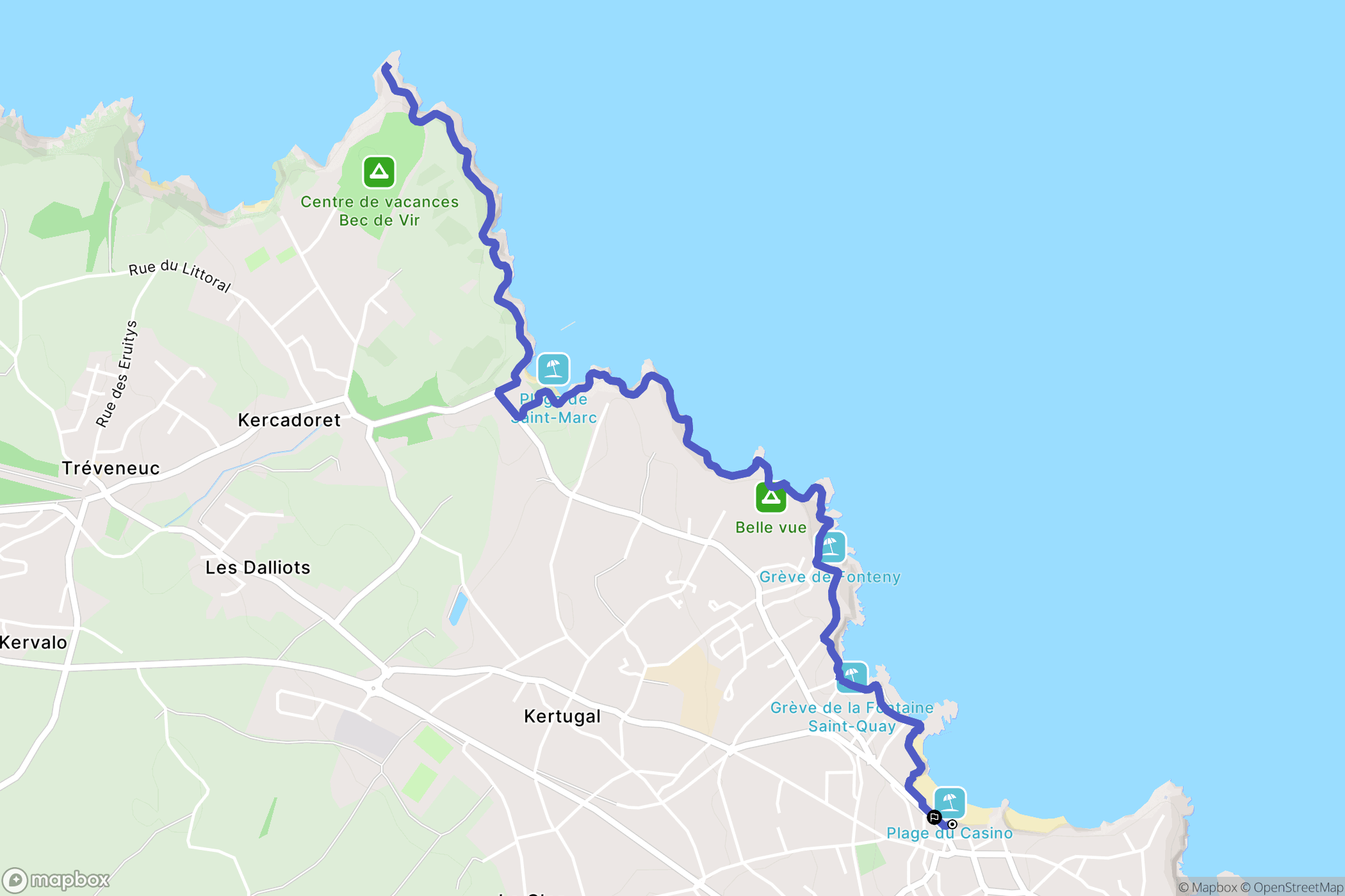 Saint-Quay-Portrieux: routekaart voor buitenactiviteiten - France