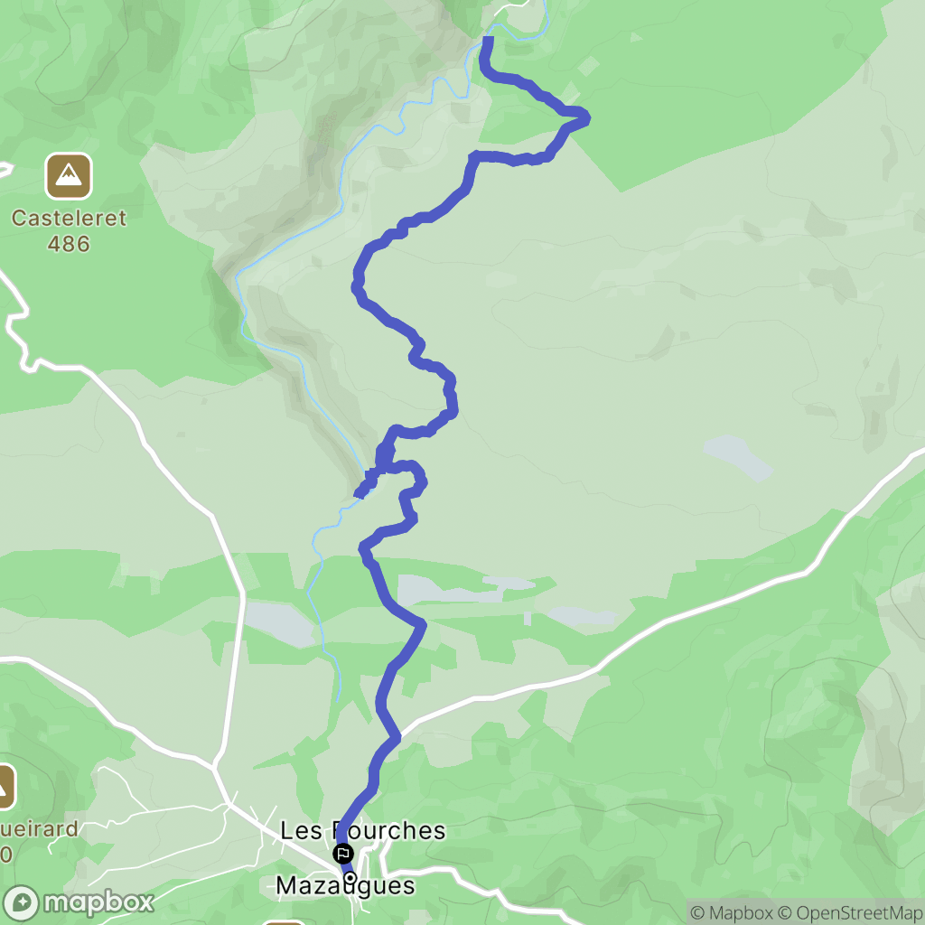 Mazaugues : carte du parcours de randonnée - France