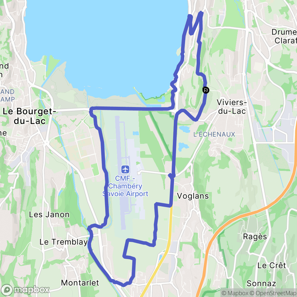 Viviers-du-Lac : carte du parcours de randonnée - France