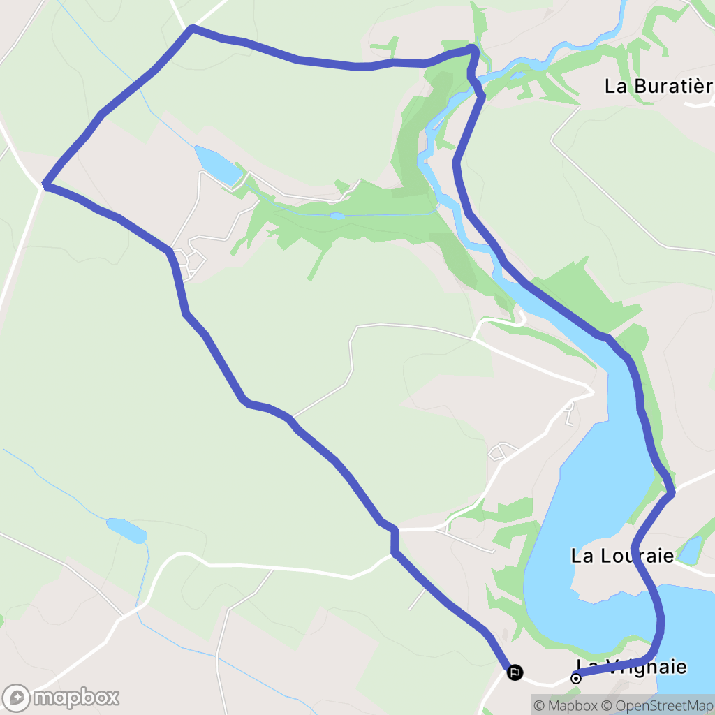 Sigournais : carte du parcours de randonnée - France
