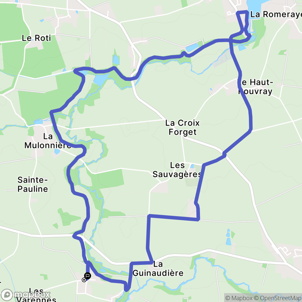 Joué-sur-Erdre : carte du parcours de randonnée - France