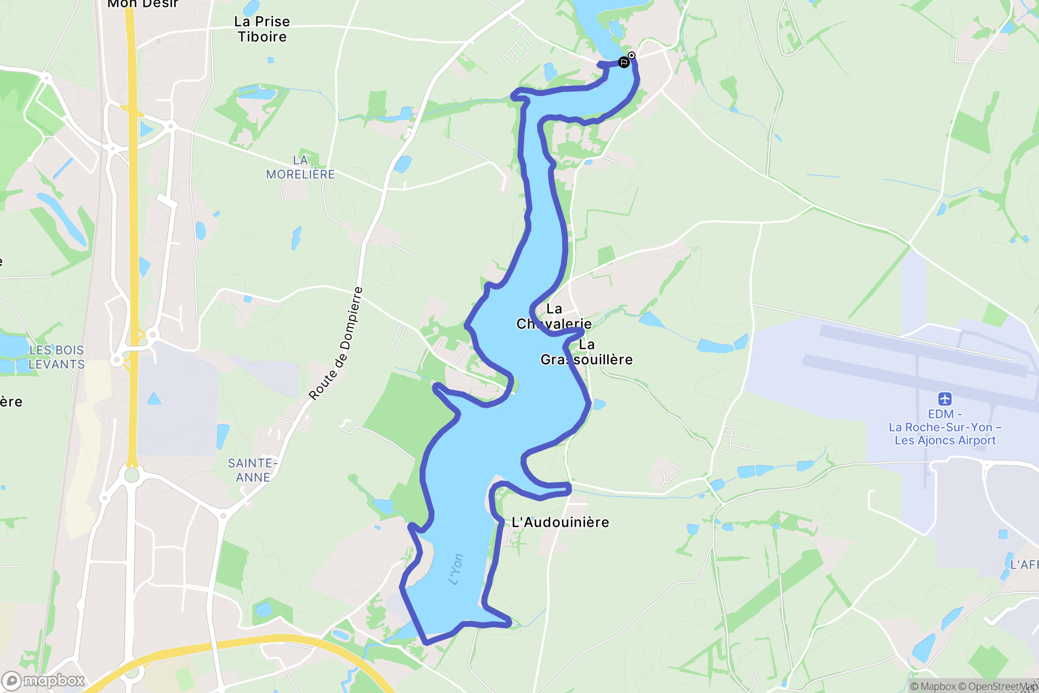 La Ferrière : carte du parcours de randonnée - France
