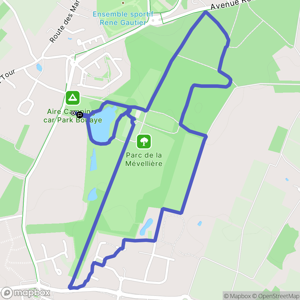 Bouaye : carte du parcours de randonnée - France