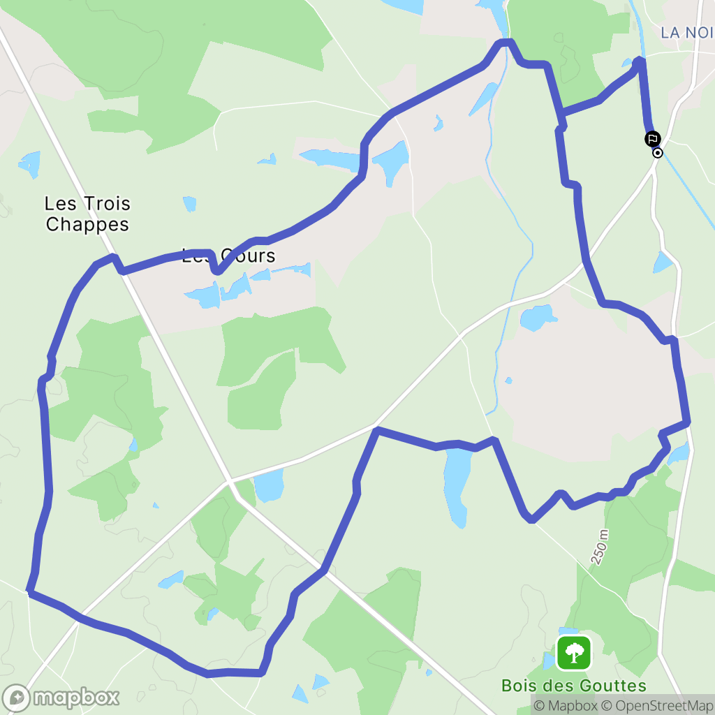 Beaulon : carte du parcours de randonnée - France