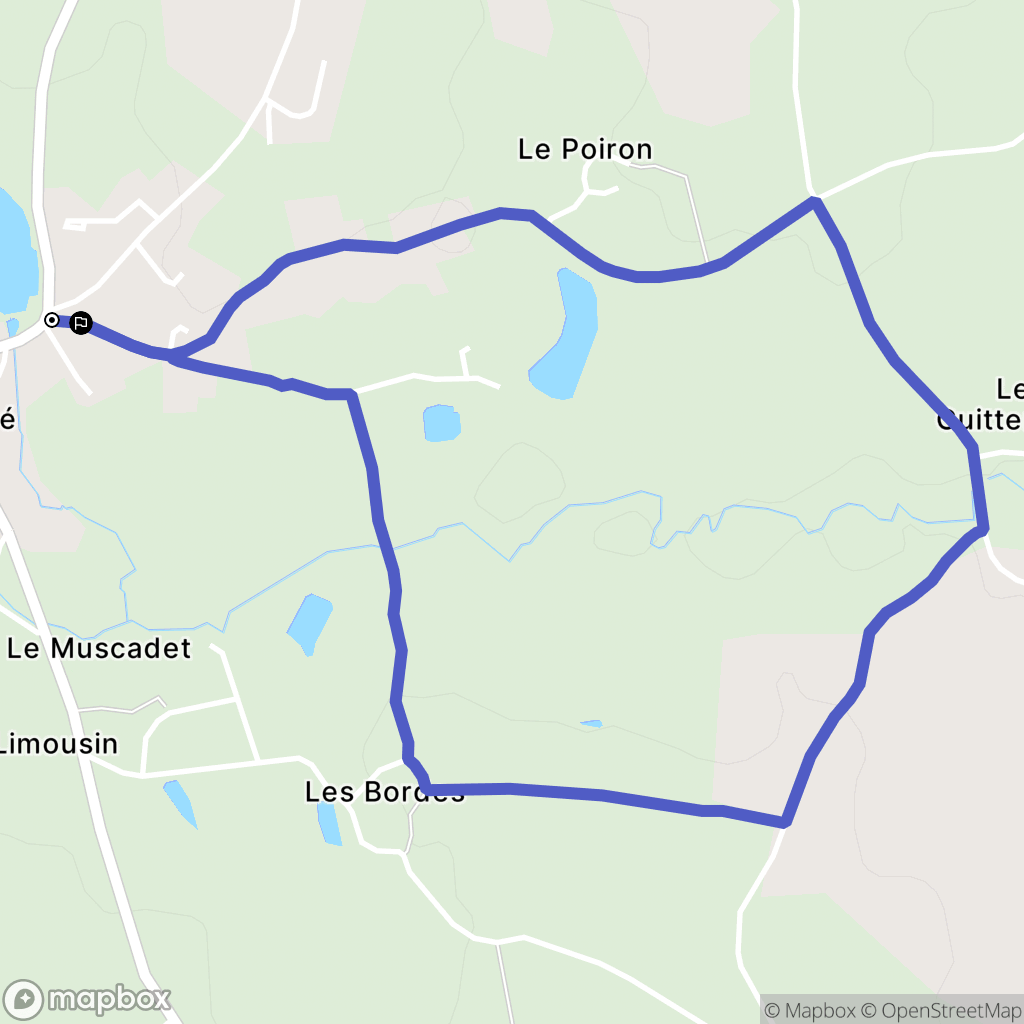 Boismé : carte du parcours de randonnée - France
