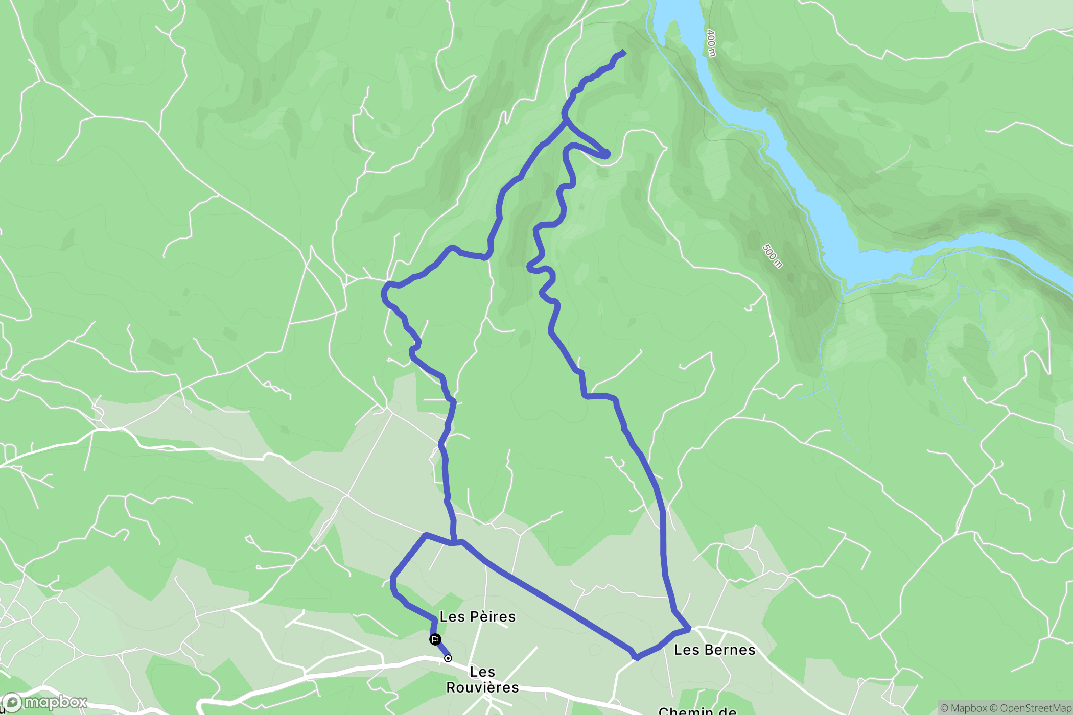 Saint-Julien : carte du parcours de randonnée - France