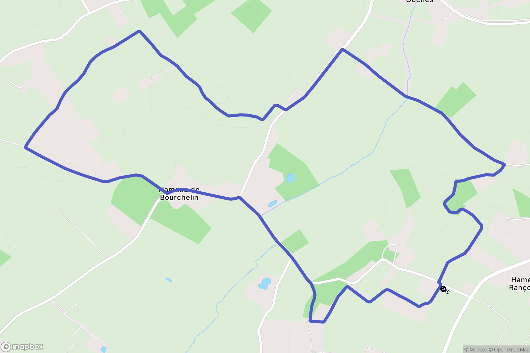 Beaufay : carte du parcours de randonnée - France